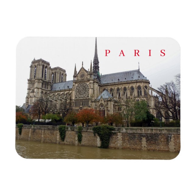 Paris Notre Dame Cathedral Sidomagnet Magnet (Horisontell)