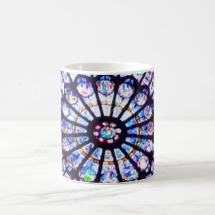 Paris Notre Dame nedfläckad glass - Ro-fönstret Kaffemugg