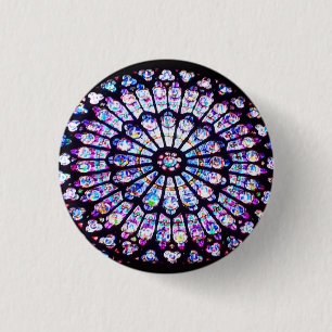 Paris Notre Dame nedfläckad glass - Ro-fönstret Knapp