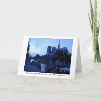 Paris - Notre Dame på skymningen Kort