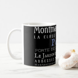 Paris och dess landmärken kaffemugg