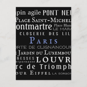 Paris och dess landmärken vykort