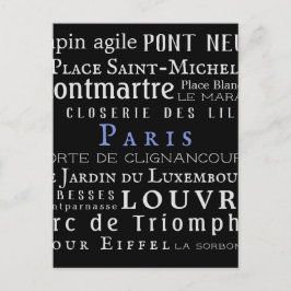 Paris och dess landmärken vykort