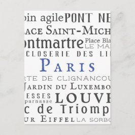 Paris och dess landmärken vykort