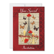 Paris och fjärilar Valentineserna party