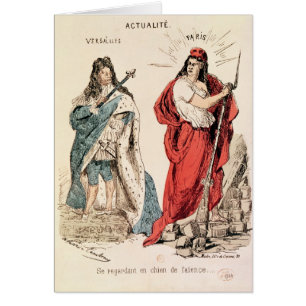 Paris och Versailles som att glo på varje annan, Hälsningskort
