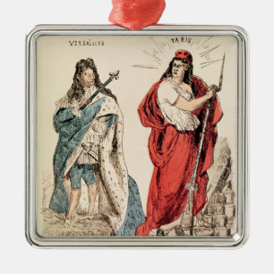 Paris och Versailles som att glo på varje annan, Julgransprydnad Metall
