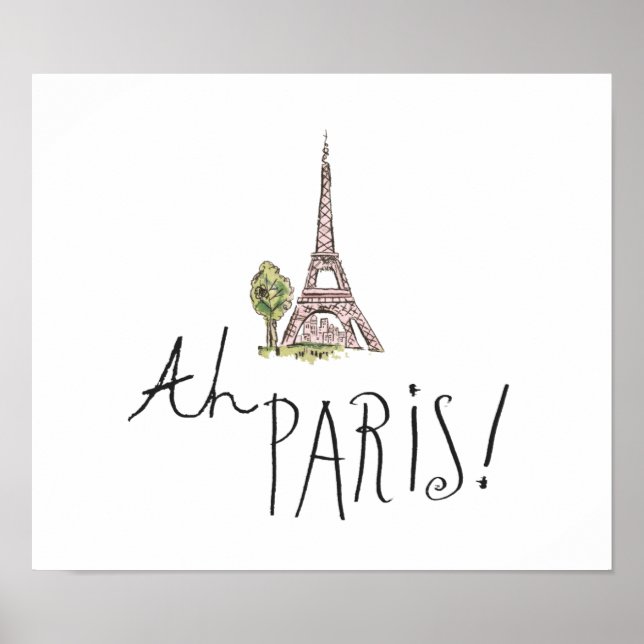 Paris! Offert | med Effiel Torn Poster (Framsidan)
