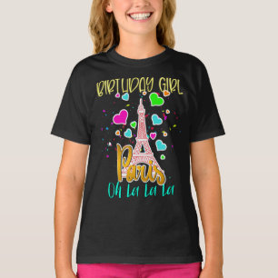 Paris Oh Lala Birthday Girl Eiffel Torn Matching T Shirt