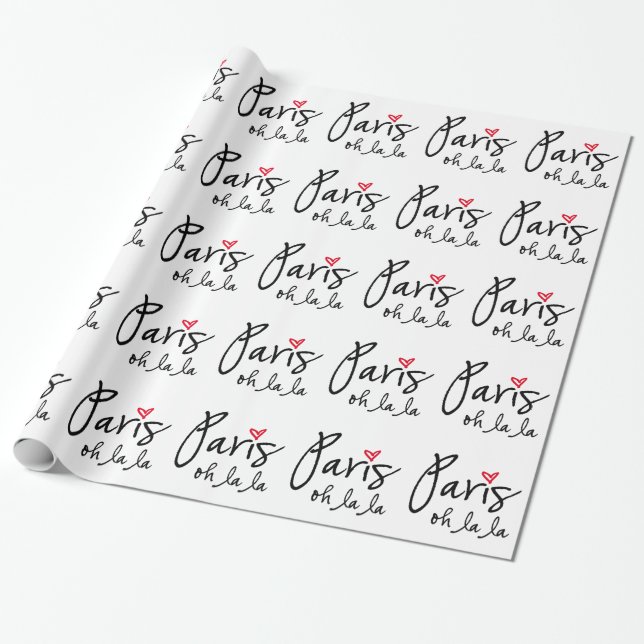 Paris oh lala presentpapper (Utrullad)