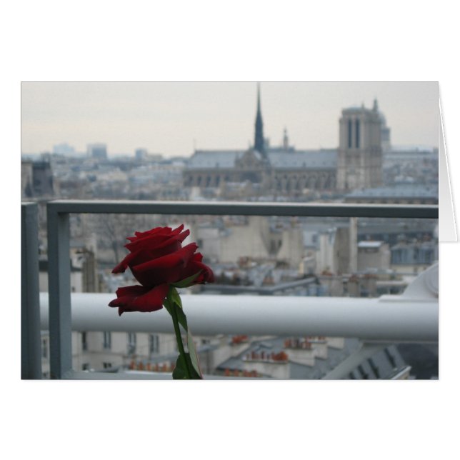 Paris on a Cloudy day Hälsningskort (Framsidan Horizontal)