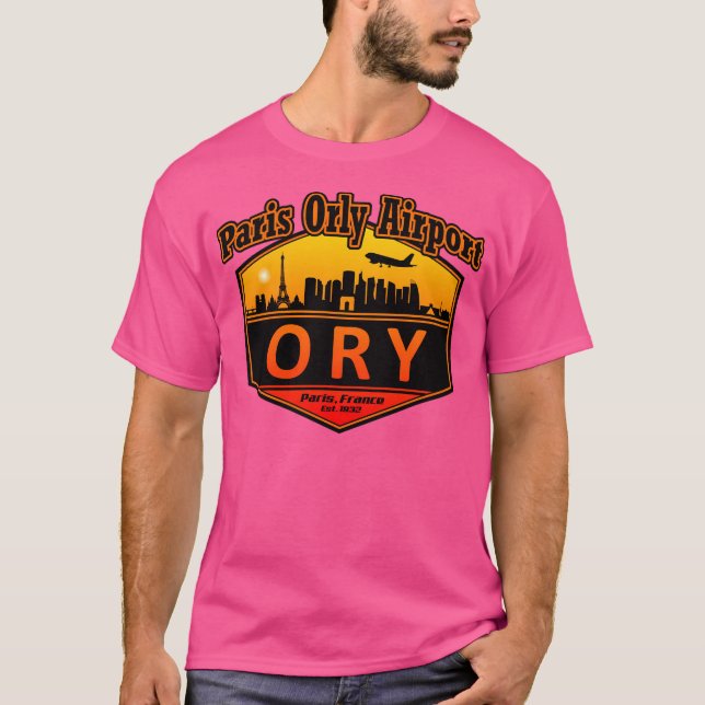 Paris Orly Airport-kod T Shirt (Framsida)
