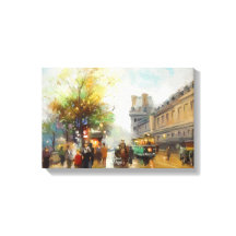 Paris på en Rainy Day. Vattenfärgsfärg