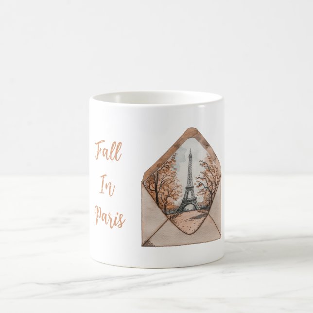 Paris på hösten Eiffeltornet Kuvert Kaffemugg (Center)