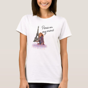 Paris på min mind t shirt