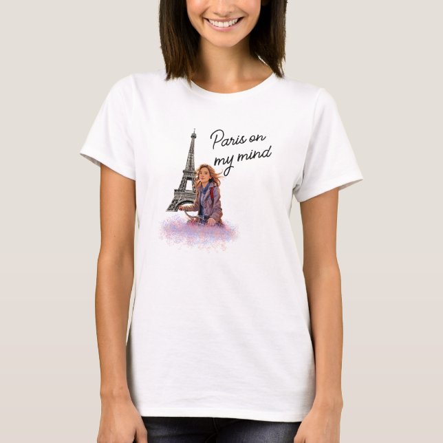 Paris på min mind t shirt (Framsida)
