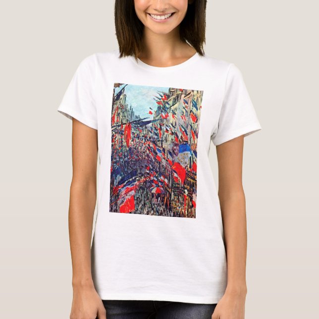 Paris på nationaldagen, Claude Monet T Shirt (Framsida)