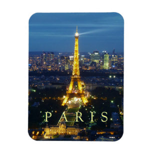 Paris på natten - Eiffel tornmagnet Magnet