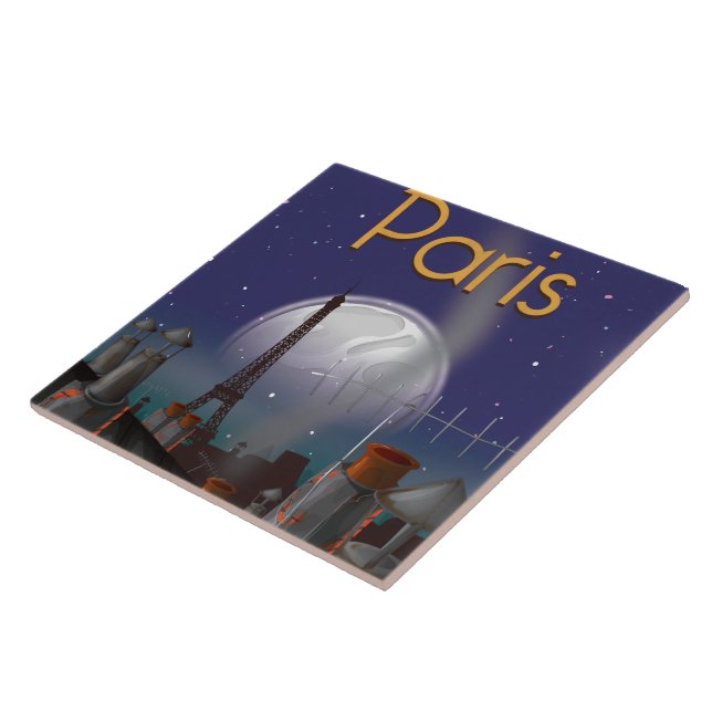 Paris på natten kakelplatta (Sidan)