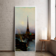 Paris på natten med Eiffel Torn