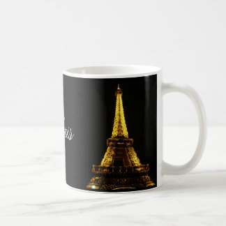 Paris på nätterna kaffemugg