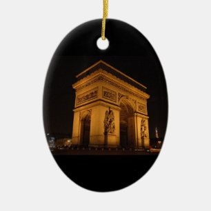 Paris på nattprydnaden julgransprydnad keramik