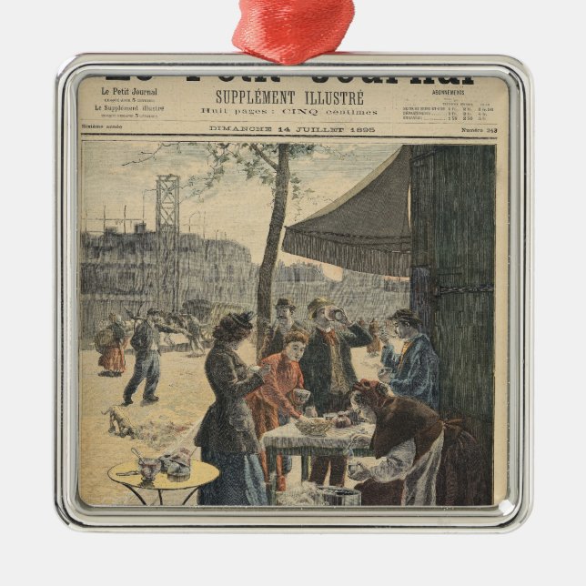 Paris på sex klockan i morgonen julgransprydnad metall (Framsidan)