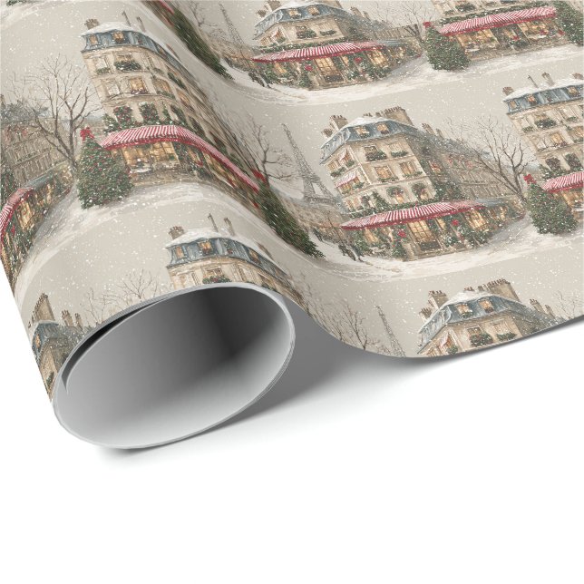 Paris på vintern presentpapper (Rullad Hörn)