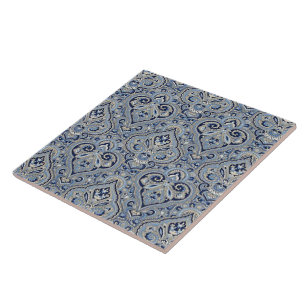 Paris Paisley Indigo Kakelplatta