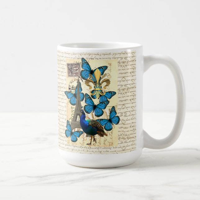 Paris, påk och fjärilar kaffemugg (Höger)