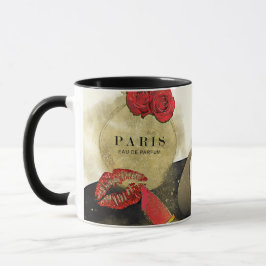 Paris Parfum Parfym Rosor Klackar & Läppstift Mugg