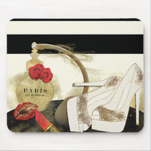 Paris Parfum Parfym Rosor Klackar & Läppstift Musmatta