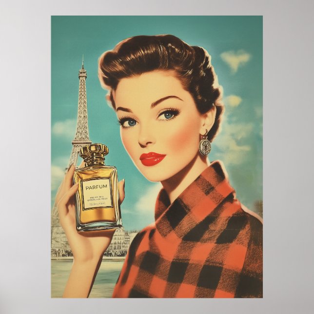 Paris Parfym Ad Elegance Poster (Framsidan)