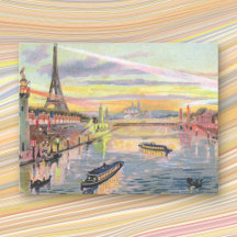 Paris Pastel Postcard