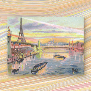 Paris Pastel Postcard Vykort