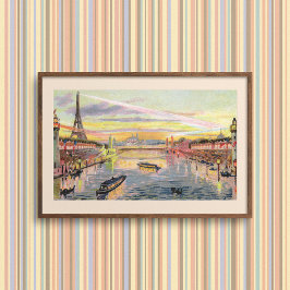 Paris Pastell Affisch (Matte)