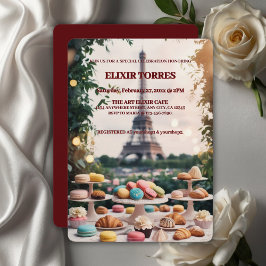 Paris Patisseries Macaroons Magazazine Thmet Inbjudningar