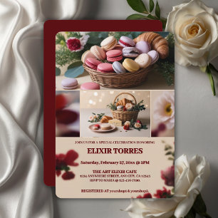 Paris Patisseries Macaroons Magazazine Thmet Inbjudningar