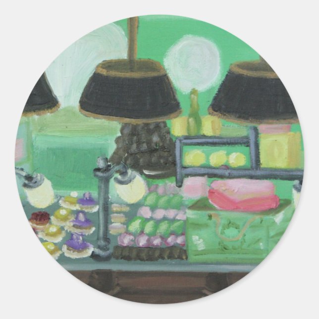 "Paris Patisseries" Runt Klistermärke (Framsida)