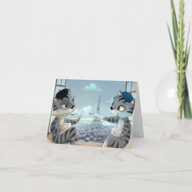 Paris per dag-kort (olika storlekar) tack kort (Framsida)