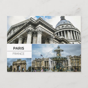 Paris Photo Collage Postcard Vykort