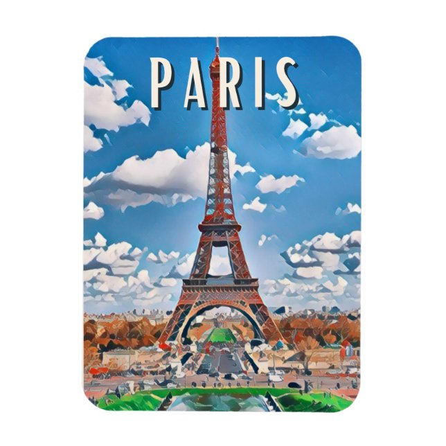 Paris Photo Vintage Magnet (Vertikal)