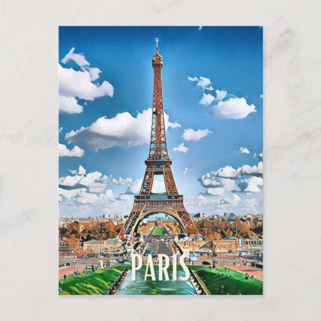 Paris Photo Vintage  Vykort (Framsida)