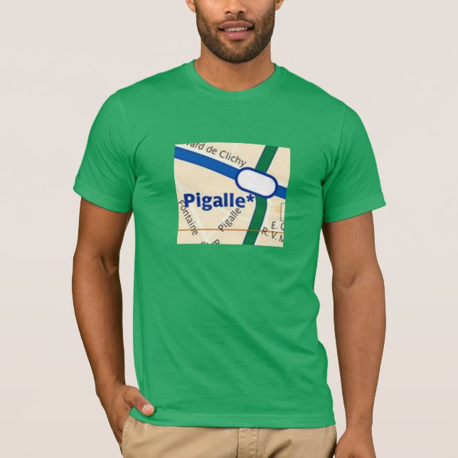 Paris Pigalle Metro T Shirt (Framsida)