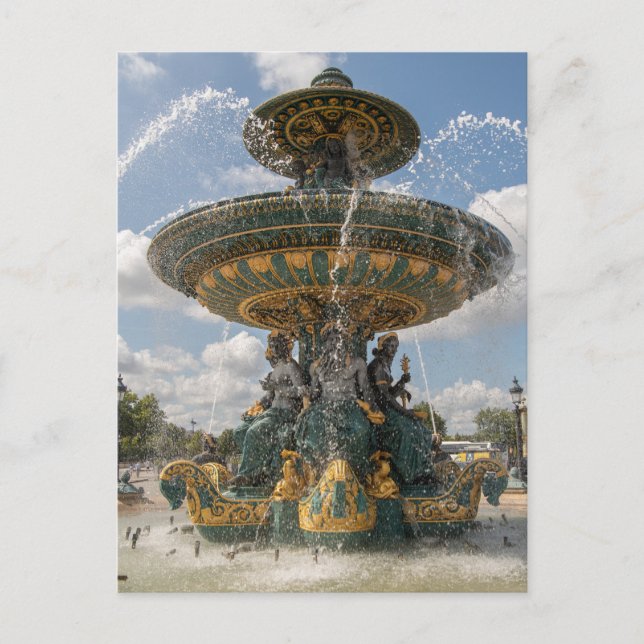 Paris Place de la Concorde Helg Vykort (Framsida)