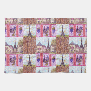 Paris Pointillism Eiffel Torn Kitchen Towel Kökshandduk
