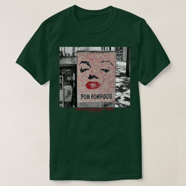 Paris Pom Pompidou T Shirt (Design framsida)