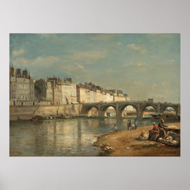 Paris Pont Bridge - Vintage Poster (Framsidan)