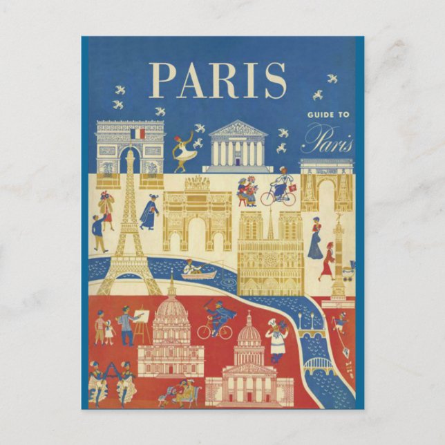 Paris - Postal Vykort (Framsida)