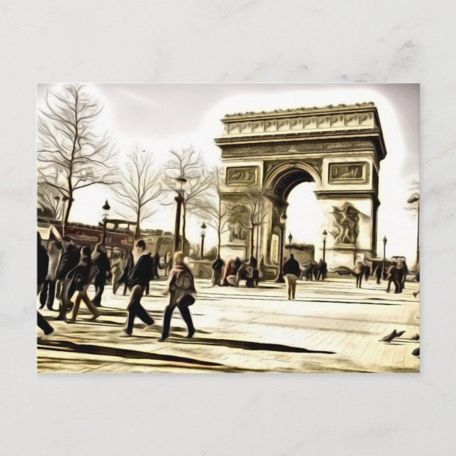 Paris Postcards - Triumph Arch Vykort (Framsida)